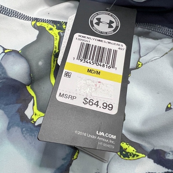 Under Armour Women HeatGear Training Crop Tight 1320551-497 Blue Ink NWT Size M - Picture 9 of 12